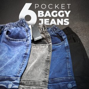 6 Pocket Baggy Denim Pants