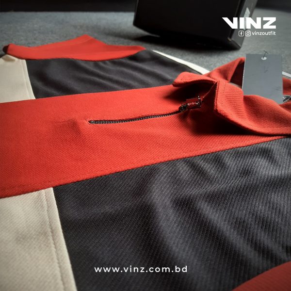 Classic Contrast Zipper Polo - Image 2