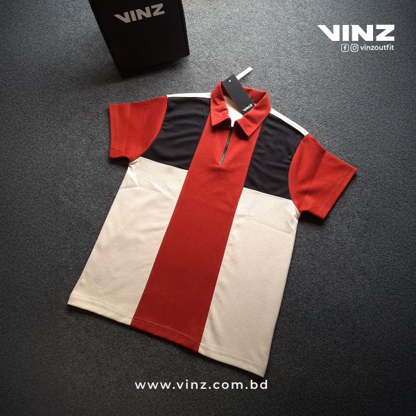 Classic Contrast Zipper Polo - Image 7