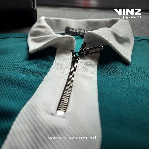 Contrast Zipper Polo - Image 2