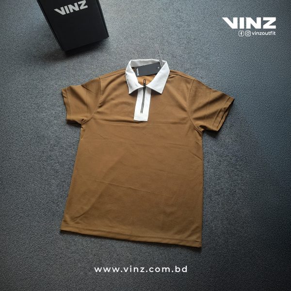 Contrast Zipper Polo - Image 6