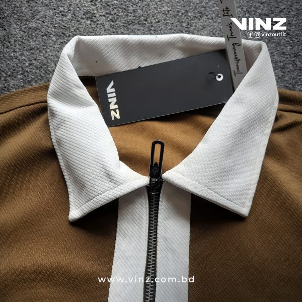 Contrast Zipper Polo - Image 7